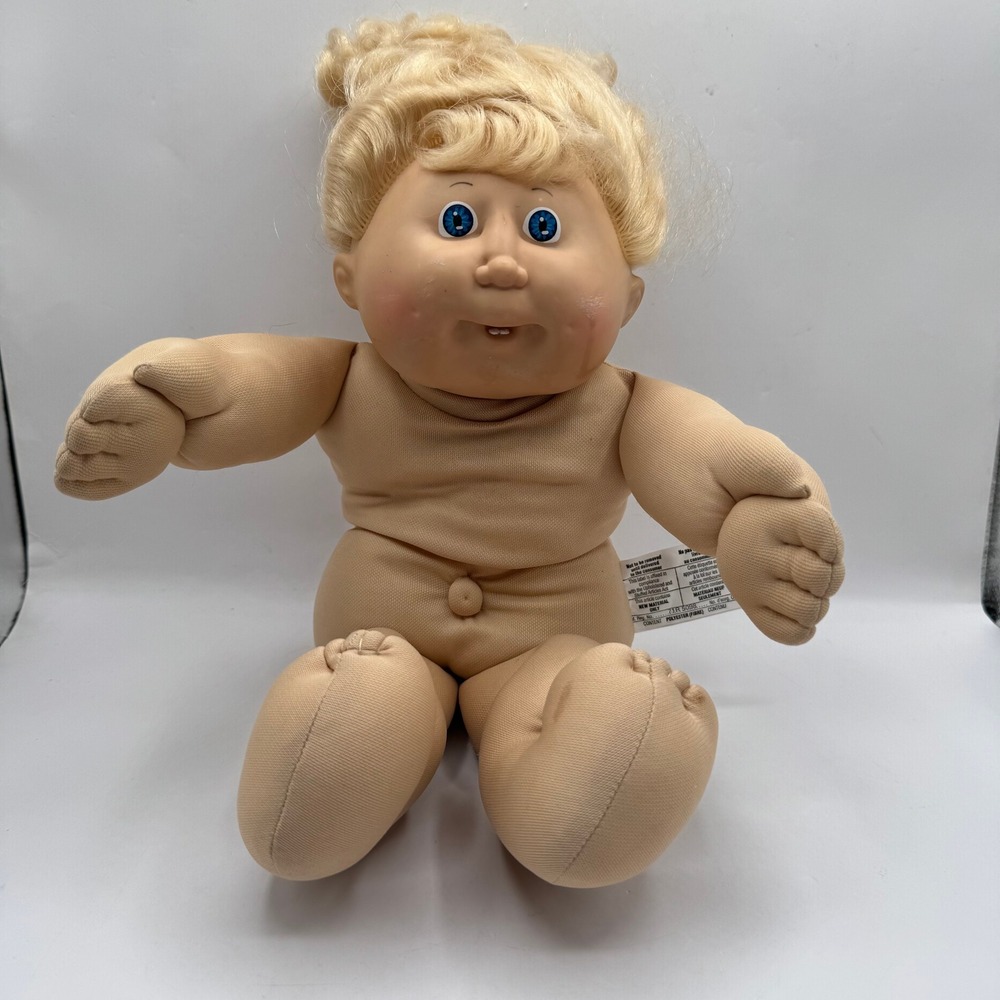 Cabbage Patch Kids Doll Kids 16in Blonde Blue Eyes Vintage 1982 Coleco #42 Head